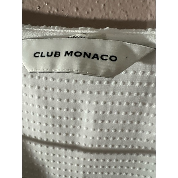 Club Monaco White Flutter Sleeve Blouse - Picture 2 of 4